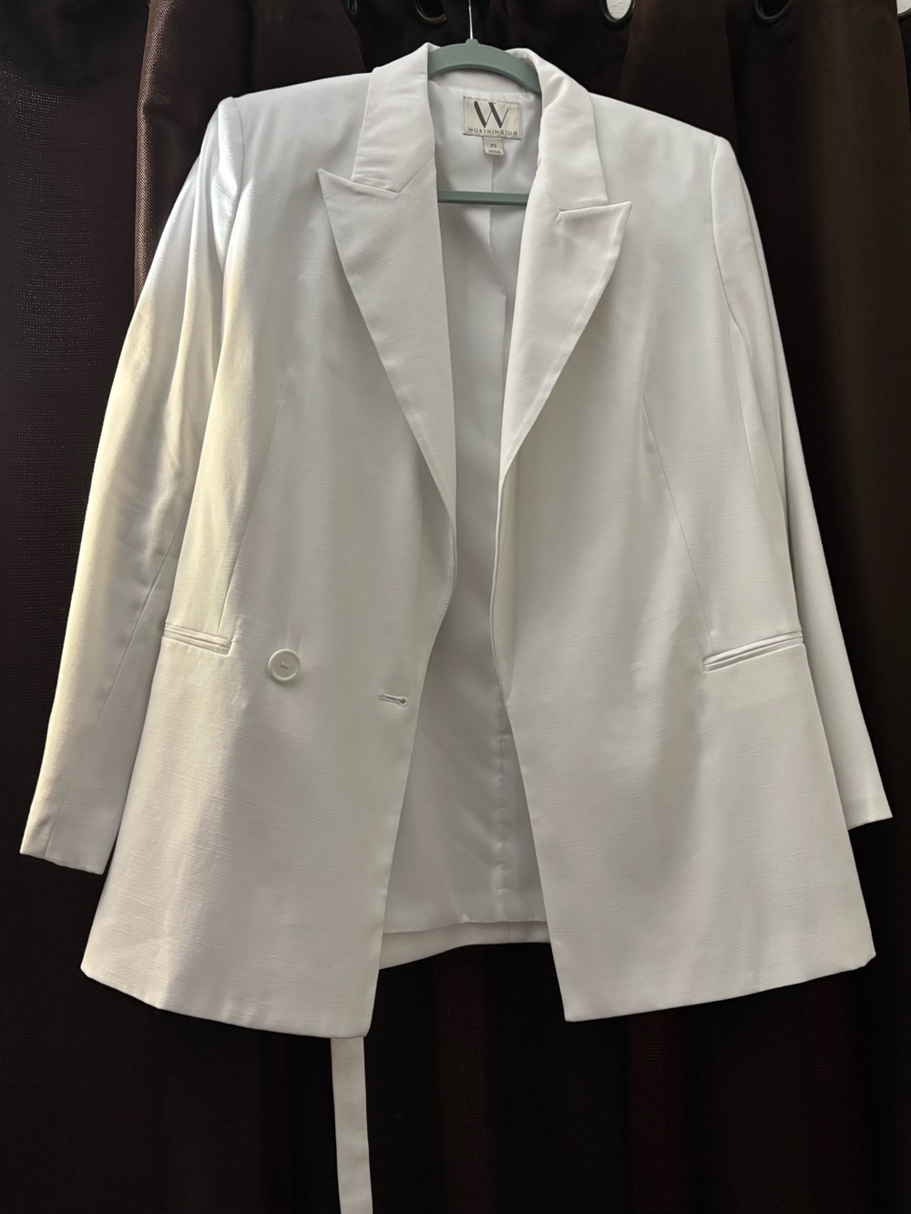 Worthington White Single-Button Tailored Blazer